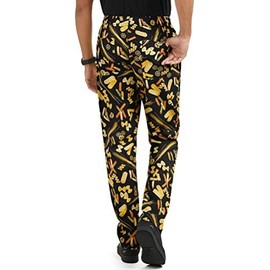 UA CHEF Men's Pasta Print Chef Pant (L)