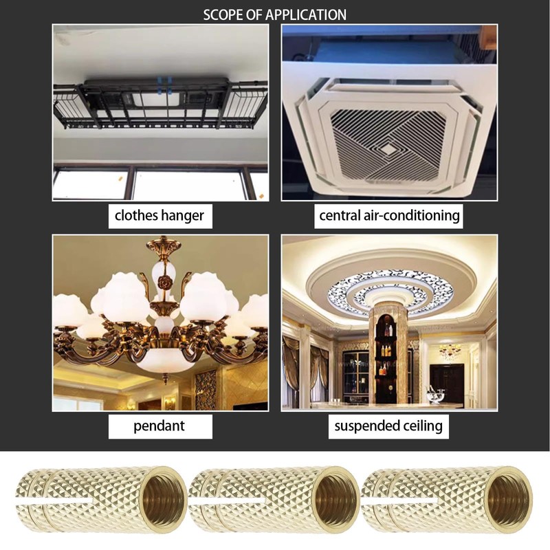 SG Store 20PCS M8 Drop in Anchors Brass Wall Anchor