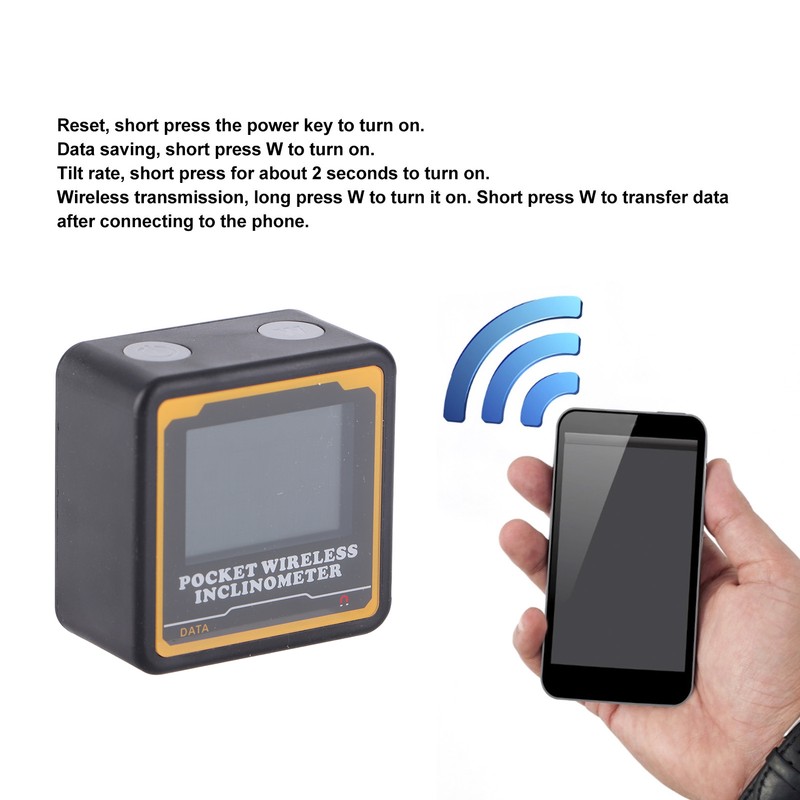 Angle Finder Digital Display Level Gauge BT Magnetic Inclinometer Tool