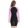 WOWDECOR Surfing Swimsuits for Women Men One Piece Long Sleeve