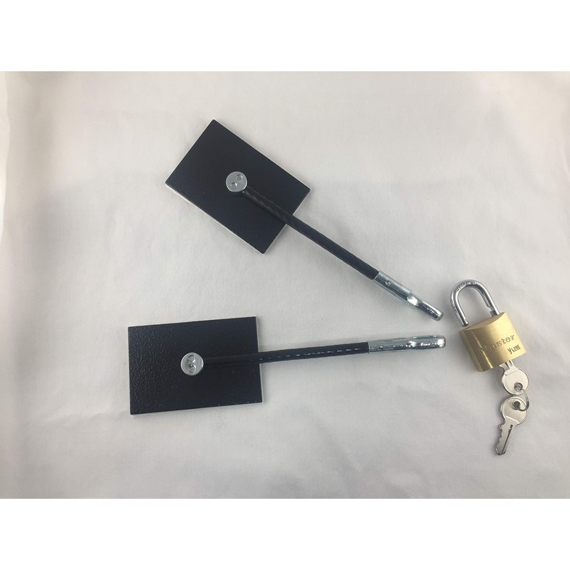 Black Refrigerator Door Lock with Padlock