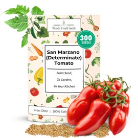 Woods Creek Seeds: San Marzano Tomato Seeds for Planting - Heirloom Tomato Seeds for Planting Outdoors, Indoors, Patio or Home Plant Garden - Non-GMO Seed Pack of Tomatoes for Italian Paste Variety