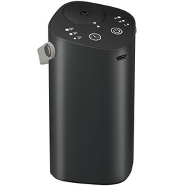 Car Waterless Essential Oil Diffuser with Handle, Timer(1/3/6H & Off), L/M/H Mist, Small Scent Aromatherapy Diffuser, Rechargeable Portable Cordless Air Aroma Diffuser for Home Office Bathroom, Black