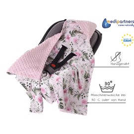 Swaddling Blanket 100% Cotton 85 x 85 cm Cuddly Blanket for Pushchairs Baby Car Seat Universal Baby Blanket Double Sided Baby Blanket Buggy Car Seat