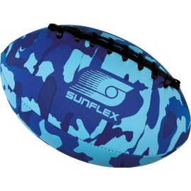 Sunflex® Neoprene American Football Camo Blue | Very Grip and Is Ideal for Throwing and Catching | Soft and Lightweight Ball for the Beach and Garden | Extremely Robust and for All Age Groups