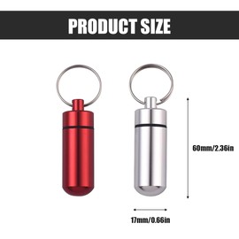 FKWKUW Pack of 6 Waterproof Bag Aluminium Suitcase Key Ring Small Aluminium Case for Outdoor Sports Camping Hiking 6 Colours