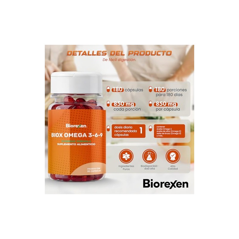Biox Omega Synergic Formula 180 Cápsulas Pack Suplemento Epa Dha