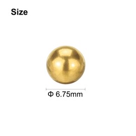sourcing map 60 Pcs Precision Solid Brass Bearing Balls 17/64" (6.75mm) Industrial Brass Ball Spheres for Machinery, Automotive, and DIY (H62 Brass)
