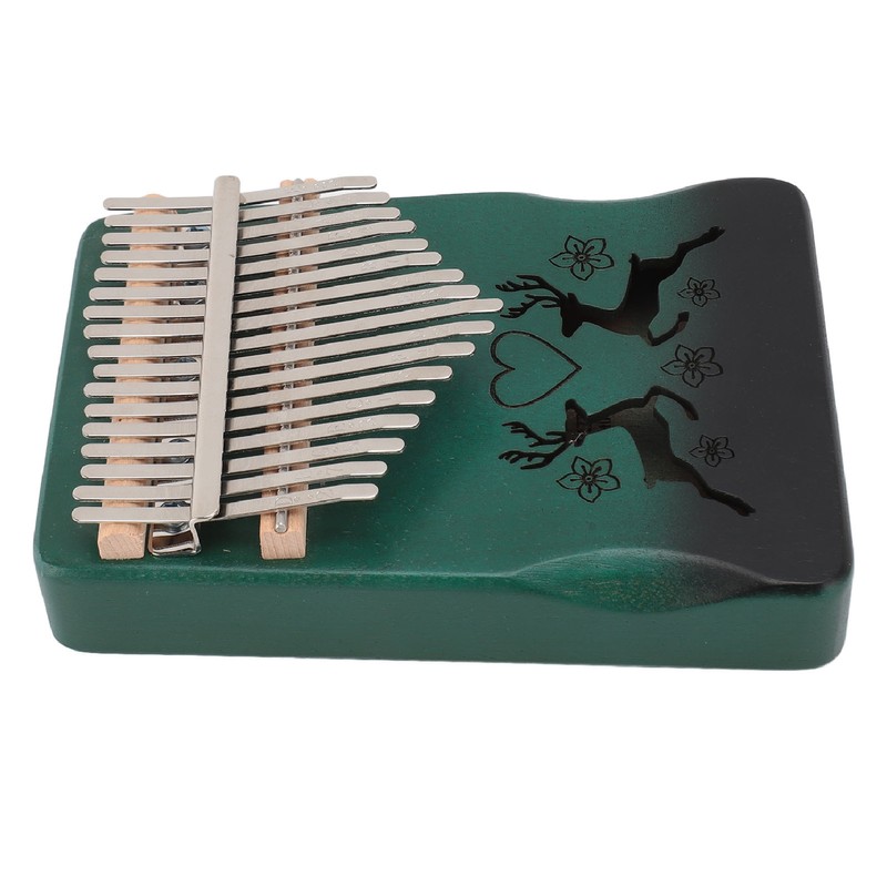Finger Thumb Piano 17 Keys Exquisite Engraved Pattern Wood Kalimba