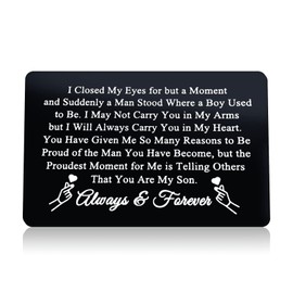 Son Gifts from Mum Wallet Insert Card for Son Graduation Gifts Inspirational Gifts for Son Wedding Gifts Christmas Birthday Gifts Encouragement Gifts to My Son