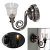1:12 Dollhouse Wall Lamp LED Warm Lighting Vintage Look Metal