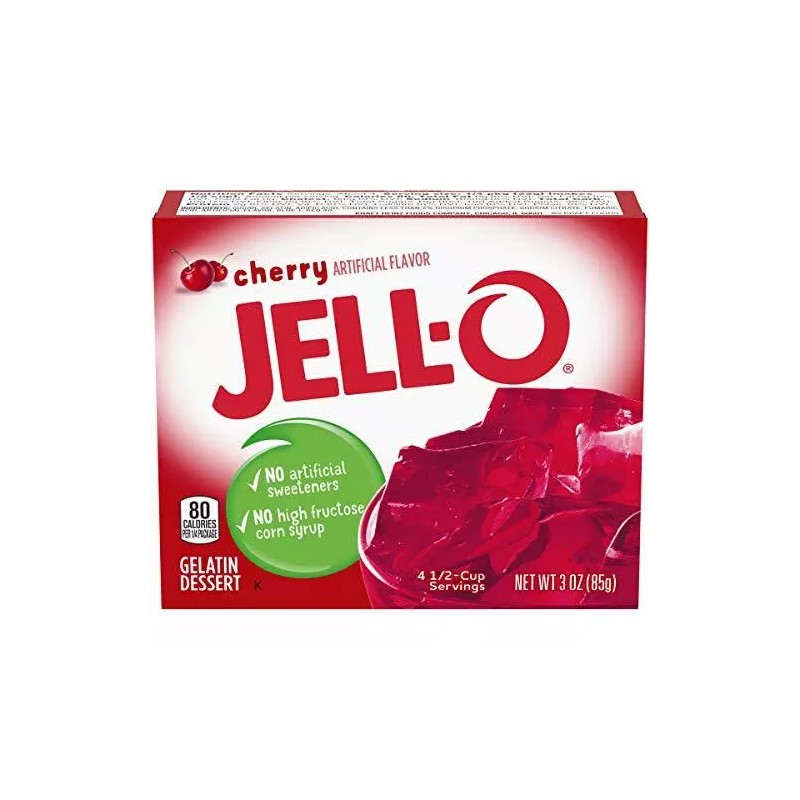 Jell-O Cherry Gelatin Mix (3 oz Box)