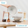NUTRIUPS Set of 2 Ceramic Ramen Bowls with Spoons &