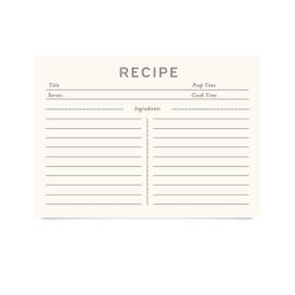Jot & Mark Recipe Cards 5x7 Inches Blank Double Sided, 50 Count (Modern Minimal)