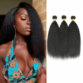 Yaki Straight Bundles Human Hair 8A Brazilian Hair 20 22 24 Inch Soft and Healthy Human Hair Bundles (100g/Pc)