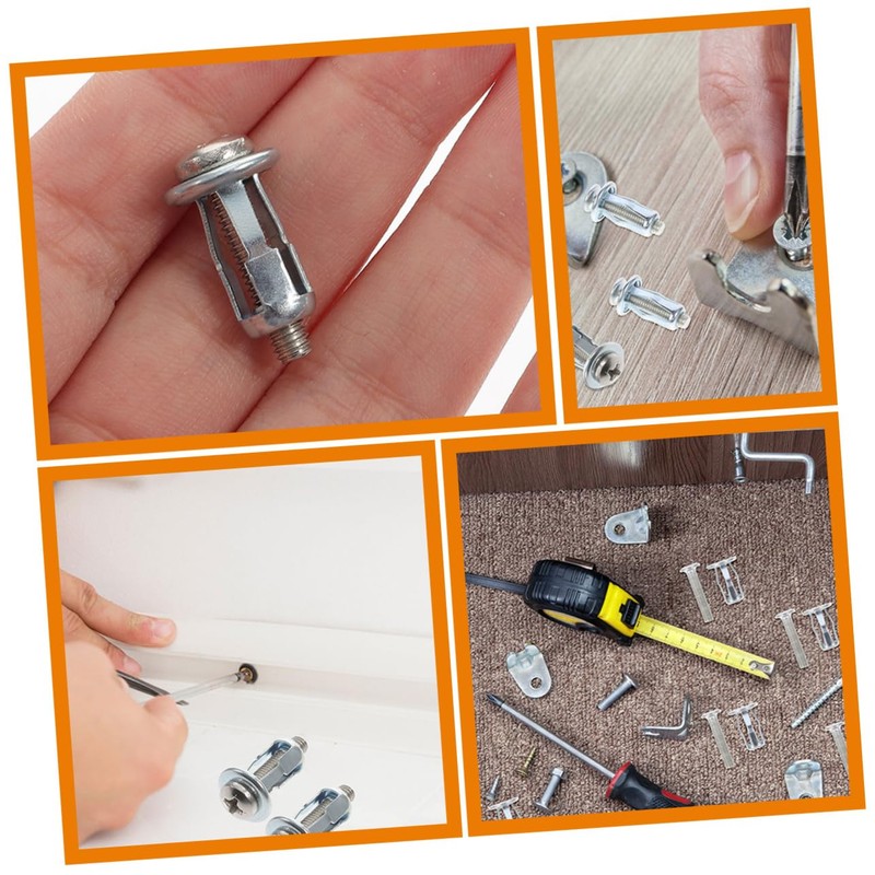 iplusmile 25pcs Expansion Screws for Doors Metal Cavity Fixing Nuts