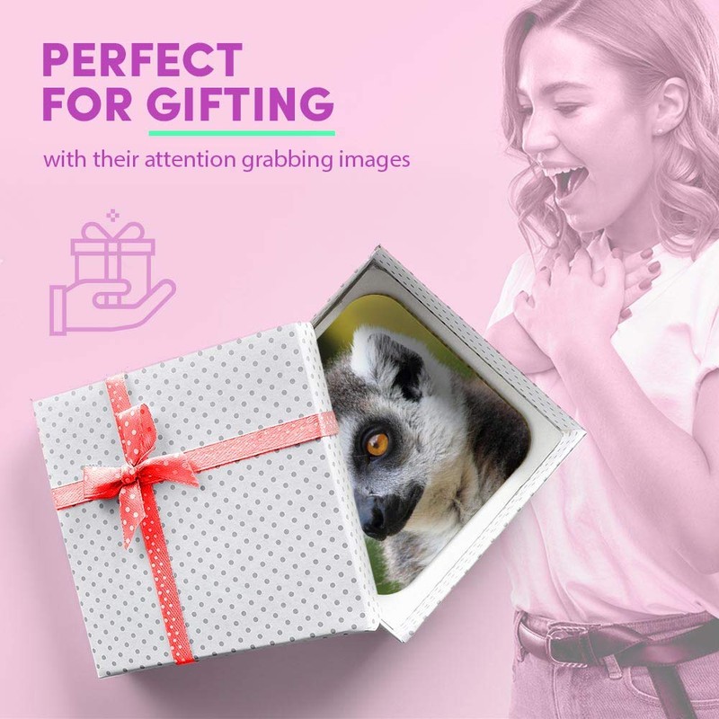 1 x Square MDF Fridge Magnet - Lemur Monkey Head