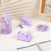 SKYDUE Purple Desk Accessories, Purple Office Supplies Set, Stapler, Tape