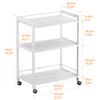 HITNET White Bar Cart, Home Bar Serving Cart, Kitchen Trolley