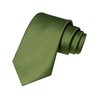 RBOCOTT Olive Green Tie and Pocket Square Necktie Set for