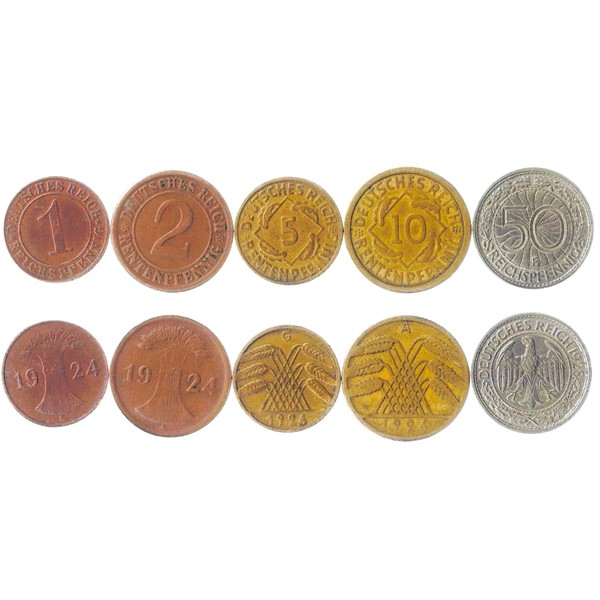 5 Coins from Germany | German Coin Set Collection 1