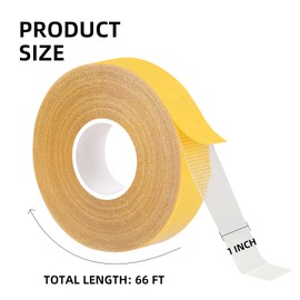 KAIYUER Thin Double Sided Fabric Tape Heavy Duty, 1" x 66 FT,Strong Double Sided Tape for Clothes,Crafts,Walls and Woodworker,No Glue Residue High Stickness Mounting Tape