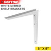 Dekton Mitred Shelf Bracket, Powder Coated, Size: 8"x8"-Heavy Duty Shelf