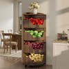 4-Tier Corner Fruit and Vegetable Storage Rack Snack Rack