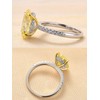 RODIFFY 3.5CT Yellow Simulated Diamond Oval Cut Engagement Ring,925 Sterling
