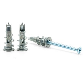 Hippo Hardware Heavy Duty Metal Driva Plasterboard Fixings Self Drill Cavity Wall Speed Anchor Raw Plugs 50mm (Pack of 20)