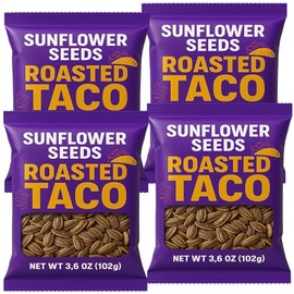 Sunflower Seeds Roasted Tacos Flavored | Keto Friendly, Low Carb Snack, Bold Flavor, Protein Snack, 4 Bags (3.6 oz. Each) 14.4 oz. Total