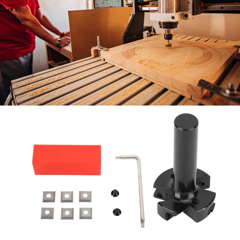 Slab Flattening Router Bit Insert Detachable Cemented Carbide 1/2in Shank