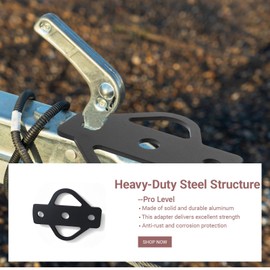 3-Way Trailer Hitch Adapter with Bolt,Steel Hitch Attachments for ATV Lawn Mower Golf Cart Garden Tractor Chains and Tow Straps