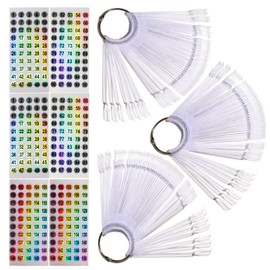 Nail Swatch Sticks with Ring for Nail Color Display Nail Art Supplies Nail Practice Samples (150pcs, transparent)