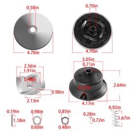 Manicar GT79253 General Transmission Driven Pulley Kit Compatible with Husqvarna RS800 and Craftsman Poulan Lawn Mowers, Replace 587086701 21549032