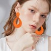 Chanaiqw Teardrop Handmade Statement Raffia Earrings Cute Boho Rattan Dangle
