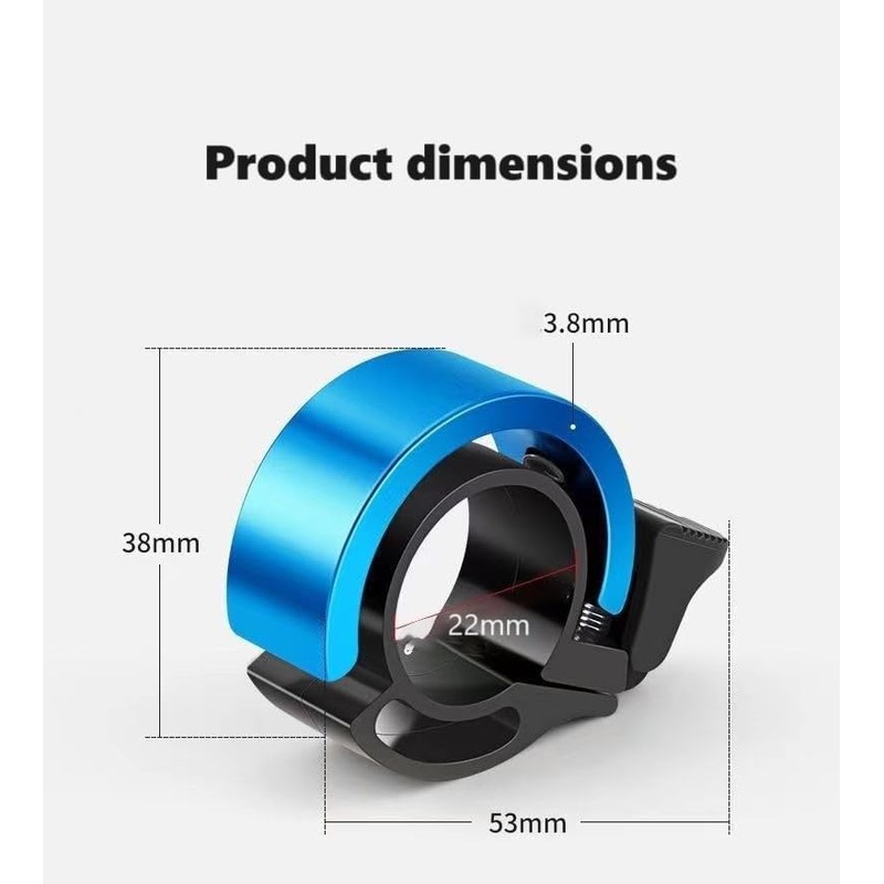 LimCryspp 4 Pcs Innovative Aluminum Design Bike Ringer Loud Sound