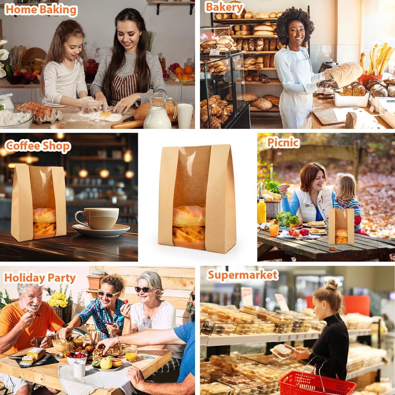 12 Pcs Bread Bags for Homemade, ROOKEA Sourdough Bread Bags