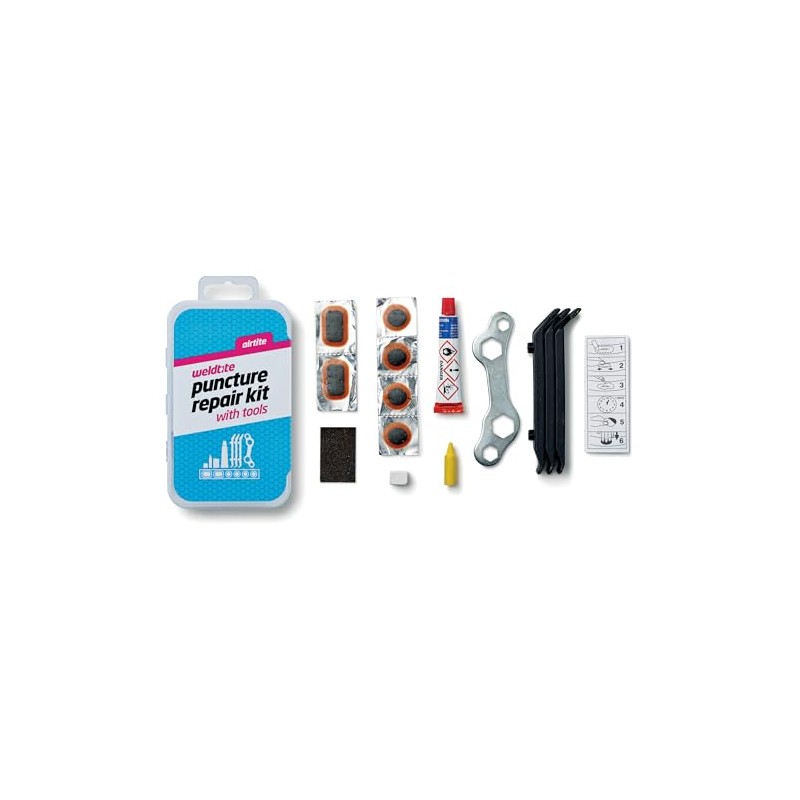 WELDTITE Airtite Bike Tyre Puncture Repair Kit for Inner Tubes