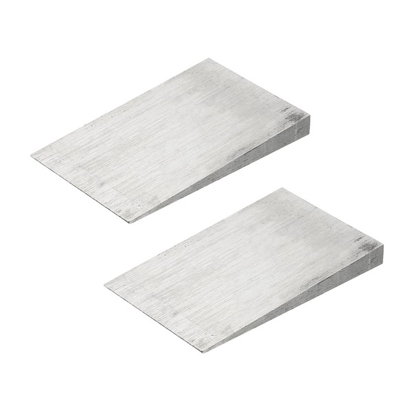 PATIKIL 2 Pcs Metal Wedge, 4.8x3.2x0.5 Inch Carbon Steel Wedge