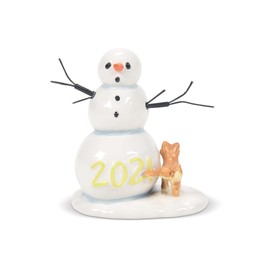 Department 56 Village Accessories Lucky The Snowman 2021 Dated Figurine, 3.27 Inch, Multicolor