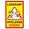 Achtung Kinder Sign (20 x 30 cm Plastic) - Warning