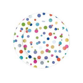 Caspari Confetti Brights Paper Salad & Dessert Plates - Pack of 8