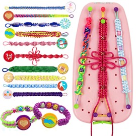 BIRANCO. Arts and Crafts DIY Toys for Kids - Perfect Birthday Gifts for Girls 7 8 9 10 11 12 Years Old, Friendship Bracelet String Making Kit for Travel and Activities