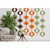 Mid-Century Modern Ogee Retro 70s Wall Decals - 80"H x