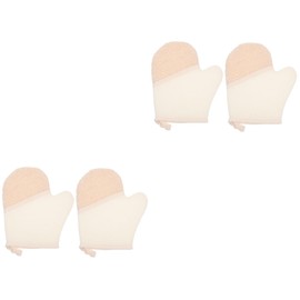 STOBAZA 4 Pcs Scrub Bath Gloves Exfoliating Gloves Dual-Side Gloves Face Scrub Body Scrub Gloves Rubbing Bath Gloves Exfoliating Bath Mitts Scrubber Towels Bathroom Bath Towels Cosmetic