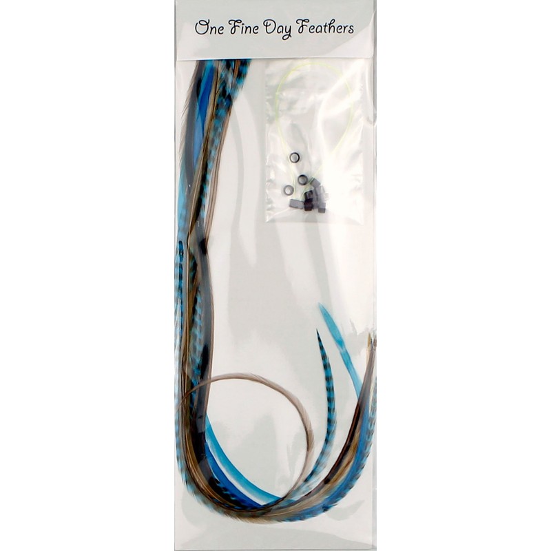 5 XXL LONG 11-13 inch (28-33cm) Real Feather Hair Extensions