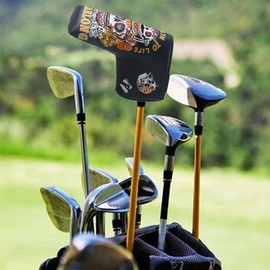 Golf Club Covers,Embroidery Protective Club Covers Golf Putter Head Covers - Beautiful Golf Accessories Golf Head Cover for L-Shaped Putters