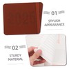 Operitacx 2025 Mini Pocket Calendar Soft PU Leather Cover Small