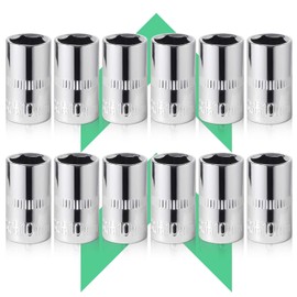 [12pcs] Durable 10mm Socket, 1/4 socket set,Shallow Socket 1/4 Inch Drive 10mm 6 Point, CORROSION RESISTANCE